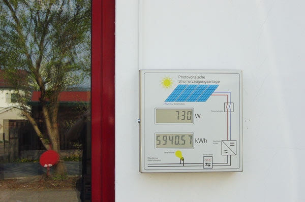 Momentananzeige Photovoltaikanlage, Saalfeld